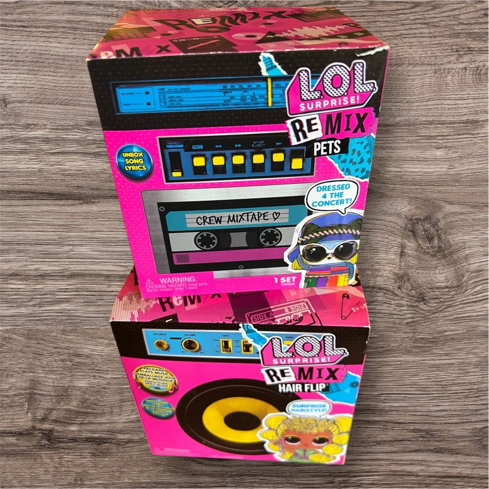 L.O.L. Surprise! Remix Pets and Remix Hair Flip Set